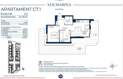 Mieszkanie na sprzedaż 50,5m2 - Wiślinka – zdjęcie 8